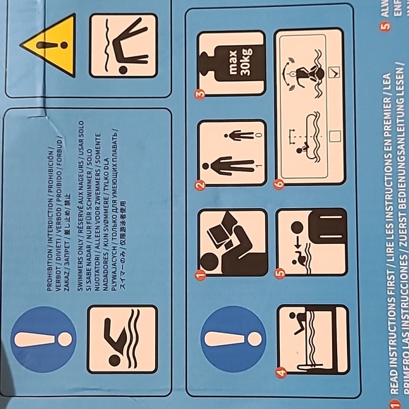 NIB Baby Swim Float, (L) ages 12-36 months, comes with pump and canopy - Picture 7 of 12